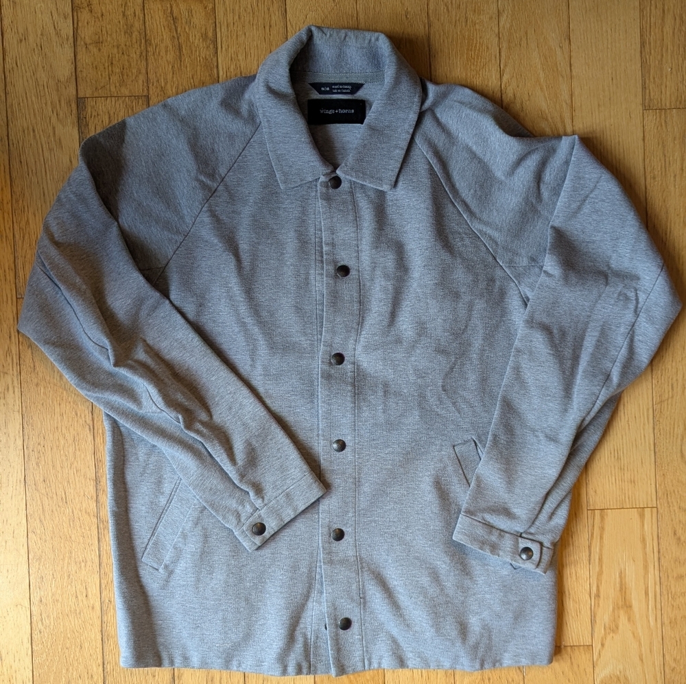 Wings And Horns Button Up Shirt jacket